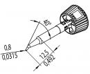 ERSADUR Soldering tip, lead-free, pencil point 0,8mm Ø, bent, extended