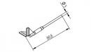 ERSADUR Desoldering tips (pair) lead-free 90° angle, length 17.5 mm for PLCC 44