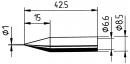 ERSADUR Long-Life soldering tip, Pencil point, 1.0 mm Ø