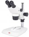 Stereo mikroskopas su skaidria optika, 45° tubusu, didinimu nuo 7,5 iki 50 kartų ir 110 mm darbiniu atstumu