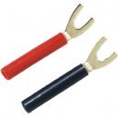 Fork terminal adapter set 1000 Vrms-CAT II, 1 set each of red and black