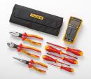 3.6 digit Electrician's True RMS Multimeter with Non-Contact voltage and Hand Tools Starter Kit (5 insulated screwdrivers and 3 insulated pliers)