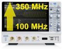 SDS2104X HD osciloscope bandwidth upgrade to 350 MHz