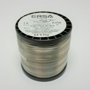 Lead free SAC305 (Sn96,5Ag3,0Cu0,5) solder wire with 3,5% ROL0 flux, ø 1,0 mm, 250 gr. reel. 