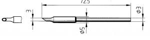 Ilgaamžis ERSADUR litavimo antgalis, SolderWell – su 3mm Ø duobute lydmetaliui 