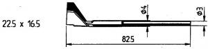 Pora 22,5x16,5mm, ilgaamžių ERSADUR išlitavimo antgalių, QFP100 komponentams, pakeista 0452RDLF225/SB 