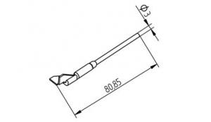 ERSADUR Desoldering tips (pair) lead-free 90° angle, length 10 mm for PLCC 20 