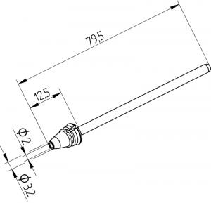 Desoldering tip 742, internal Ø 2,0, outer Ø 3,2 with enhanced thermal transfer 