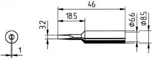 ERSADUR Long-Life lead-free soldering tip, Chisel-shaped, 3.2 mm (package of 10 pcs) 