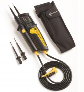 2100-Gamma Voltage and continuity tester with voltage up to 1000 V AC and 1200 V DC and resistance measurement and phase sequence indication and Test Probe Extender Set 