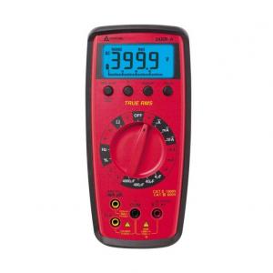 3,4 digit True RMS digital multimeter with temperature and backlight for contractors and field service technicians 