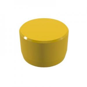 125mm End Cap - Yellow - push on 