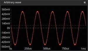 MSO5000-E series osciloscope 25 MHz arbitrary waveform generator option 
