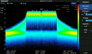 SSA3000X-R serijos spektro analizatorių tikralaikės (Real-time) analizės juostos praplėtimo iki 40 MHz parinktis 