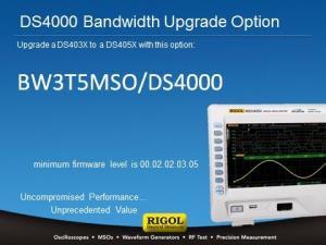 Sertifikatas su MSO/DS403x serijos osciloskopo dažnio praplėtimo nuo 350MHz iki 500MHz licenzijos aktyvavimo kodu. Reikalinga naujausia programinė įranga 