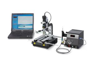 Hybrid rework system HR/IRHP 100 including hybrid tool, Heating Plate, PCB holder, Flexpoint TC-holder with AccuTC thermocouple, USB cable and IRSoft software 