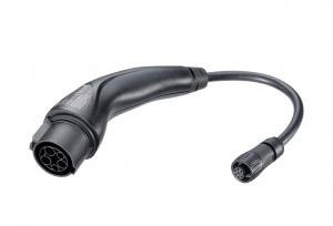 Test cable for EV charging station type 1 with fixed cable and vehicle connector 