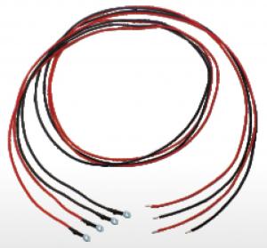 PSW serijos aukštos 250V/800V įtampos šaltinių jungiamųjų laidų rinkinys: 2 raudoni ir 2 juodi 