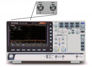 70MHz, 2-jų kanalų, 1GS/s skaitmeninis osciloskopas, 500MHz RD spektro analizatorius ir 2-jų kanalų, 25MHz laisvos formos signalų generatorius 