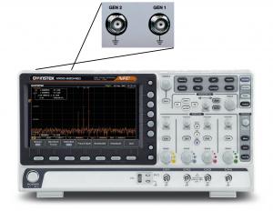 200MHz, 4-ių kanalų, 1GS/s skaitmeninis osciloskopas, 500MHz RD spektro analizatorius ir 2-jų kanalų, 25MHz laisvos formos signalų generatorius 