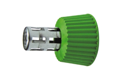 Žalias 102 serijos i-TIP litavimo antgalių prispaudiklis, skirtas pažymėti antgalius, su kuriais lituojama naudojant bešvinį lydmetalį 
