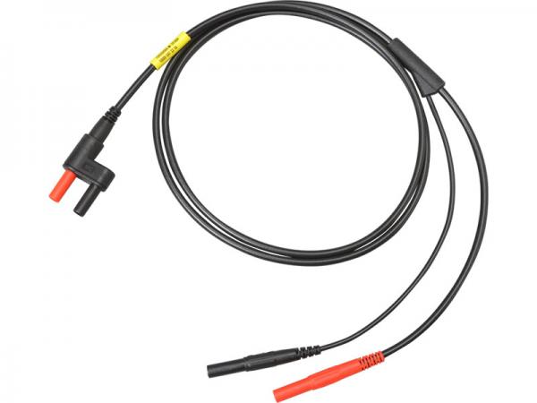 Jungiamasis dvigyslis kabelis su saugiais 4mm kištukais abiejuose galuose, 1000 Vrms CAT II, 600 Vrms CAT III 