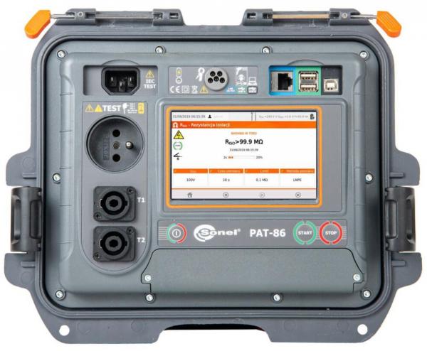 Kilnojamų elektros įrengimų (PAT) saugos testeris PAT-86 