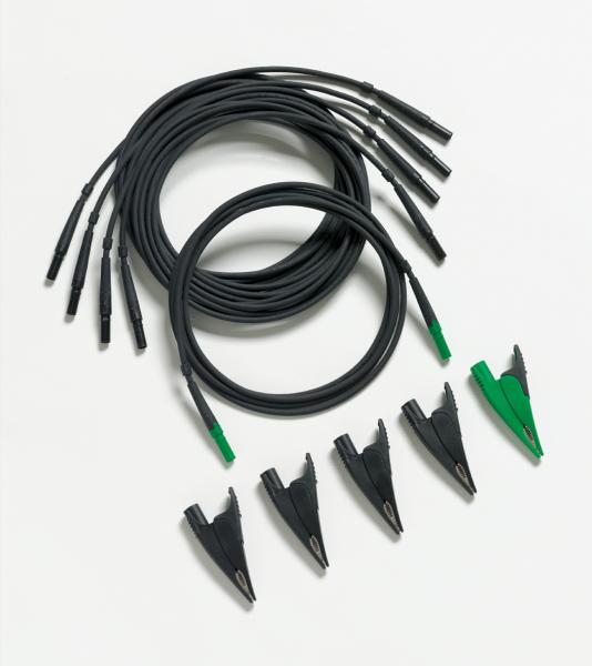 Test Leads and Alligator Clips (4 black, 1 green) - 430 Series 