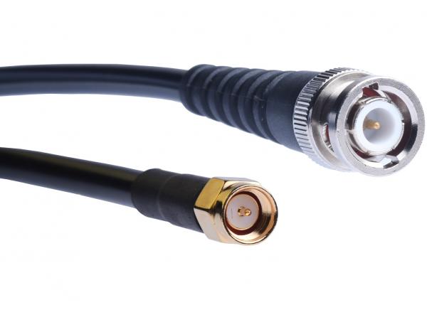35 cm ilgio bendraašis RG223/U kabelis su BNC ir SMA kištukais galuose 