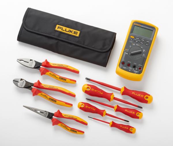 4.2 digit True RMS Industrial Multimeter Fluke 87V with Hand Tools Starter Kit (5 insulated screwdrivers and 3 insulated pliers) 