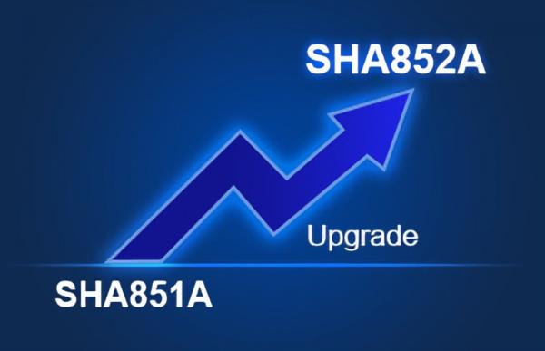 SHA851A dažnio praplėtimas nuo 3,6 GHz iki 7,5 GHz (SHA852A) 