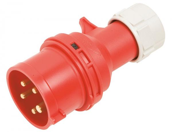 CEE / IEC60309, 3L+N+PE, 32A, male cable connector 