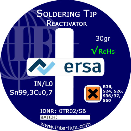 Soldering tip reactivator, 30 g can without halogen and abrasive materials 